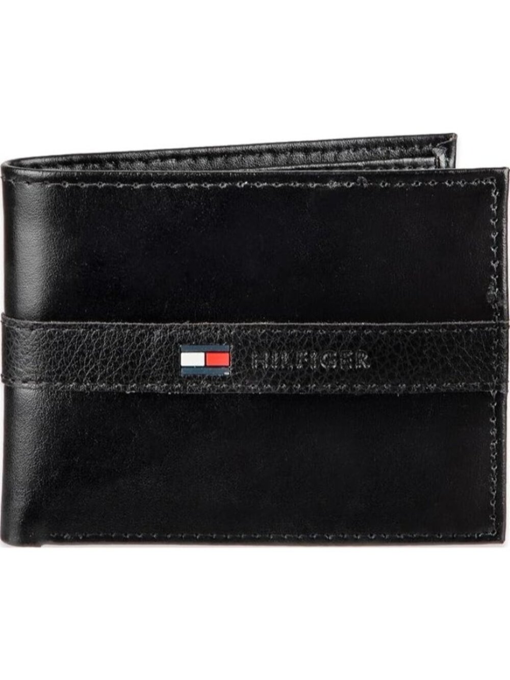 Tommy Hilfiger Men Slim Bifold Wallet Leather Black